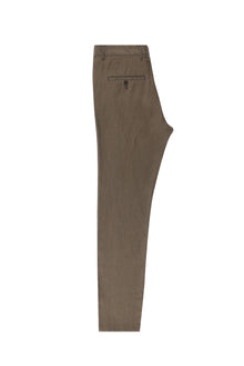 Koyu Vizon Regular Fit Keten Kanvas / Chino Pantolon