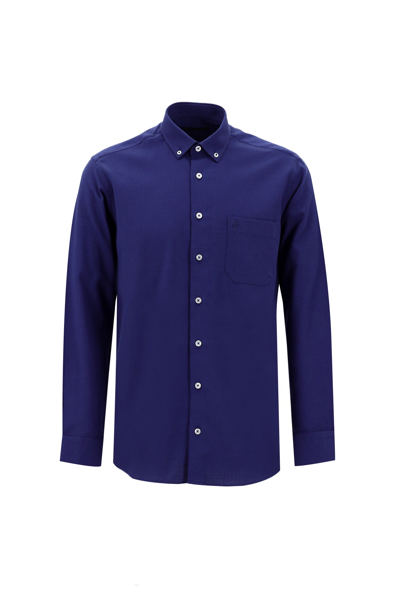 Koyu Lacivert Uzun Kol Regular Fit Pamuk Gömlek
