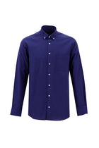 Koyu Lacivert Uzun Kol Regular Fit Pamuk Gömlek