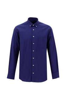 Koyu Lacivert Uzun Kol Regular Fit Pamuk Gömlek