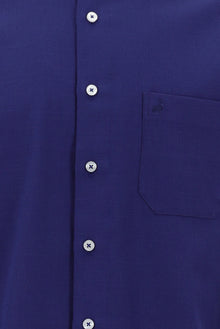Koyu Lacivert Uzun Kol Regular Fit Pamuk Gömlek