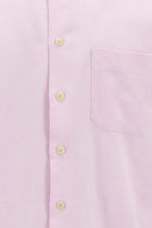 Toz Pembe Uzun Kol Slim Fit Dar Kesim Spor Pamuklu Keten Karışımlı Gömlek