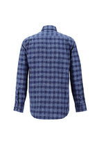 Orta Lacivert Uzun Kol Regular Fit Ekose Pamuk Gömlek