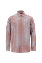 Bayrak Kırmızı Uzun Kol Regular Fit Ekose Gofre Pamuk Gömlek