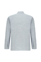 Açık Lacivert Uzun Kol Slim Fit Dar Kesim Desenli Pamuk Şantuk Gömlek