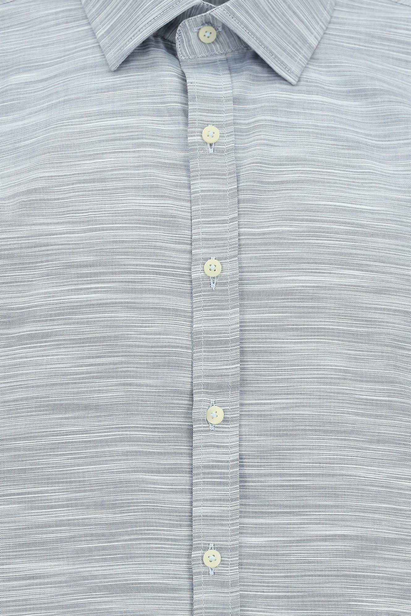 Açık Lacivert Uzun Kol Slim Fit Dar Kesim Desenli Pamuk Şantuk Gömlek