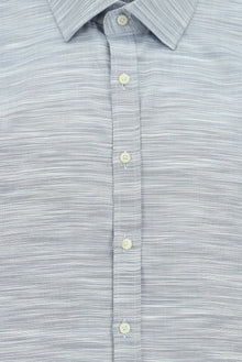 Açık Lacivert Uzun Kol Slim Fit Dar Kesim Desenli Pamuk Şantuk Gömlek