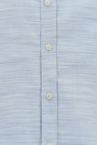 Açık Mavi Uzun Kol Slim Fit Dar Kesim Desenli Pamuk Şantuk Gömlek