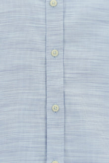 Açık Mavi Uzun Kol Slim Fit Dar Kesim Desenli Pamuk Şantuk Gömlek