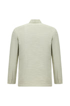 Açık Bej Uzun Kol Slim Fit Dar Kesim Desenli Pamuk Şantuk Gömlek