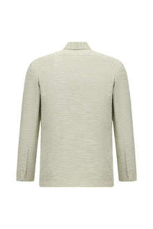 Açık Bej Uzun Kol Slim Fit Dar Kesim Desenli Pamuk Şantuk Gömlek