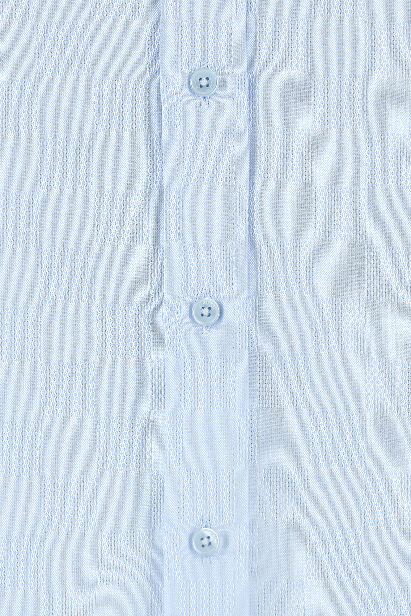 Uçuk Mavi Uzun Kol Slim Fit Dar Kesim Desenli Pamuk Gömlek