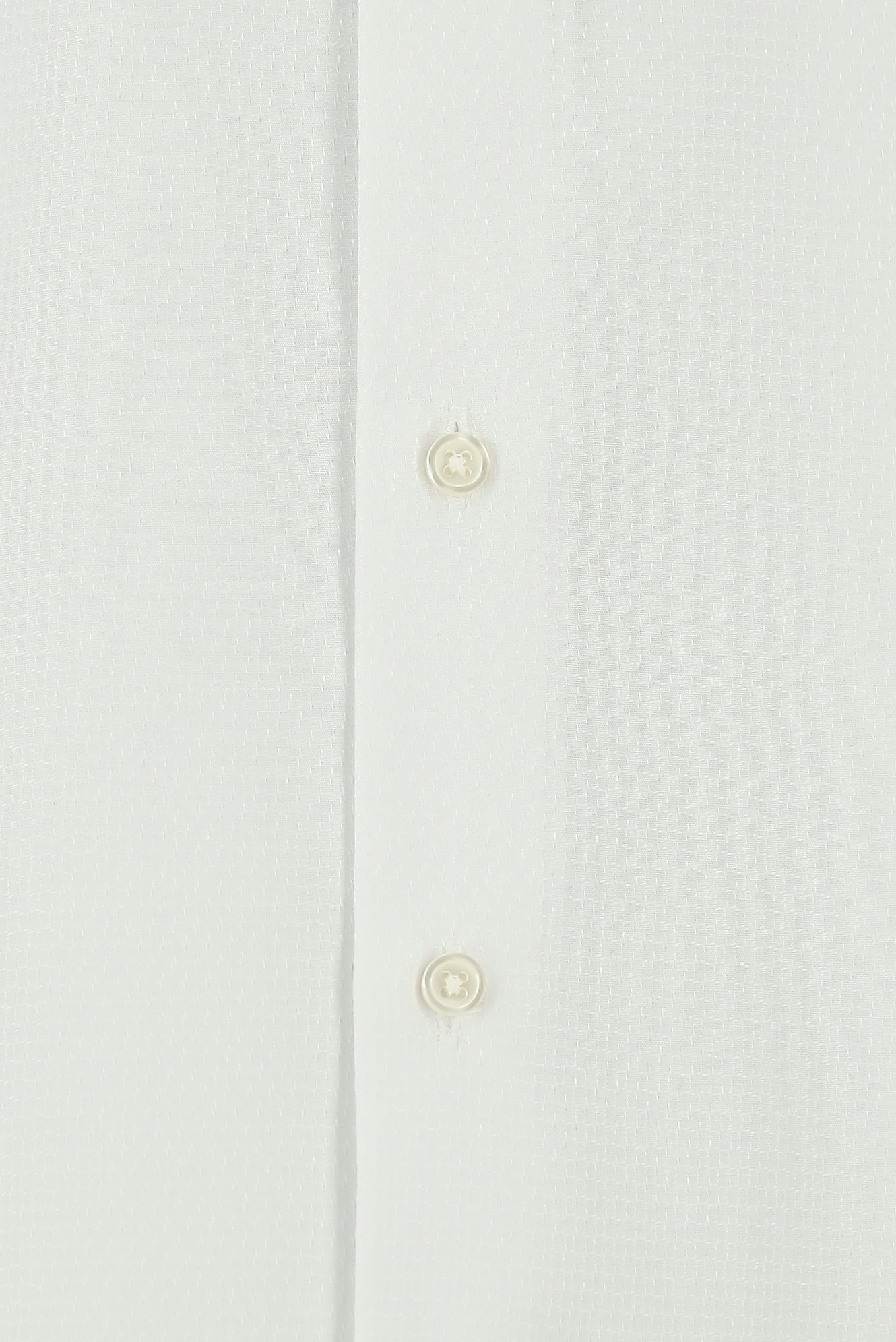 Beyaz Kısa Kol Regular Fit Desenli Pamuk Gömlek