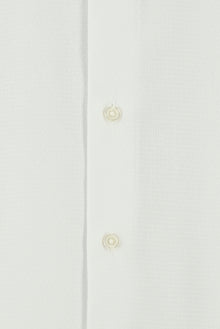 Beyaz Kısa Kol Regular Fit Desenli Pamuk Gömlek