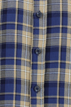 Açık Kahve  Kısa Kol Regular Fit Ekose Spor Pamuk Gömlek