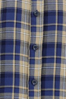 Açık Kahve  Kısa Kol Regular Fit Ekose Spor Pamuk Gömlek