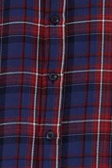 Mercan Kırmızı Kısa Kol Regular Fit Ekose Spor Pamuk Gömlek