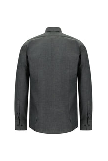 Orta Antrasit Uzun Kol Slim Fit Dar Kesim Pamuk Gömlek-Abdullah Ki??l?