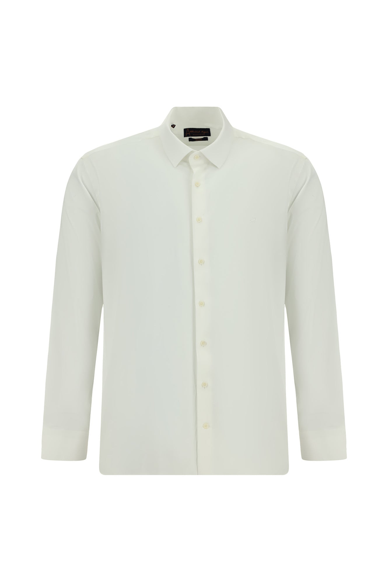 Beyaz Uzun Kol Slim Fit Dar Kesim Klasik Pamuklu Gömlek