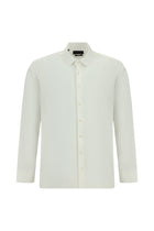 Beyaz Uzun Kol Slim Fit Dar Kesim Klasik Pamuklu Gömlek