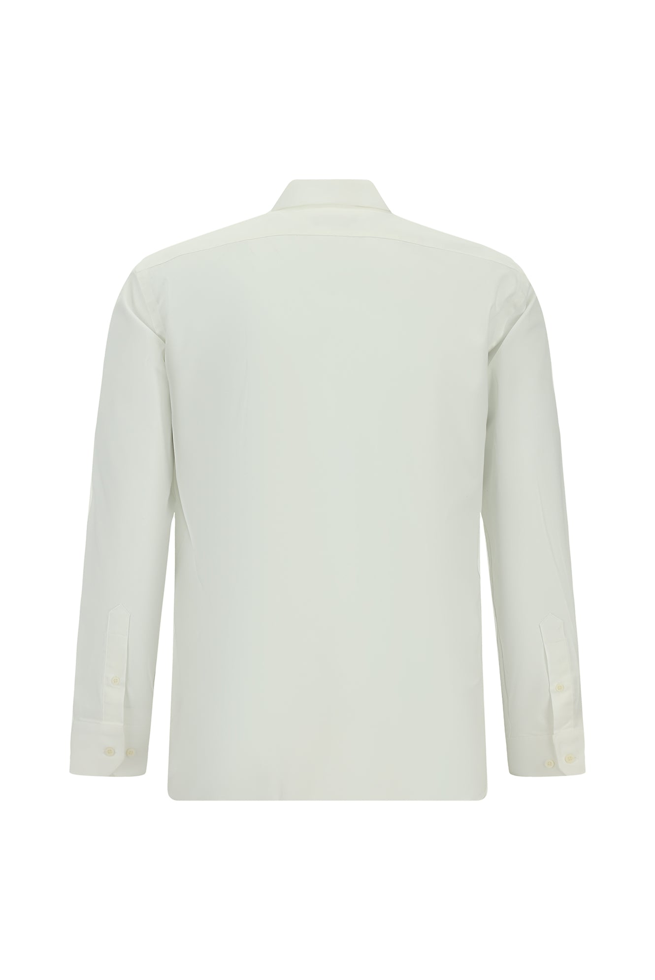 Beyaz Uzun Kol Slim Fit Dar Kesim Klasik Pamuklu Gömlek