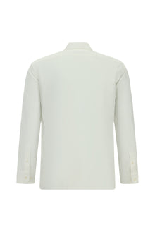 Beyaz Uzun Kol Slim Fit Dar Kesim Klasik Pamuklu Gömlek