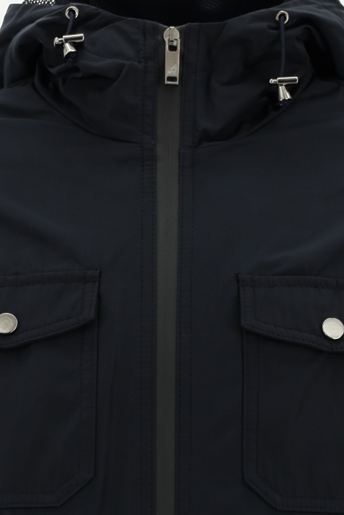 Koyu Lacivert Kapüşonlu Mevsimlik Spor Mont