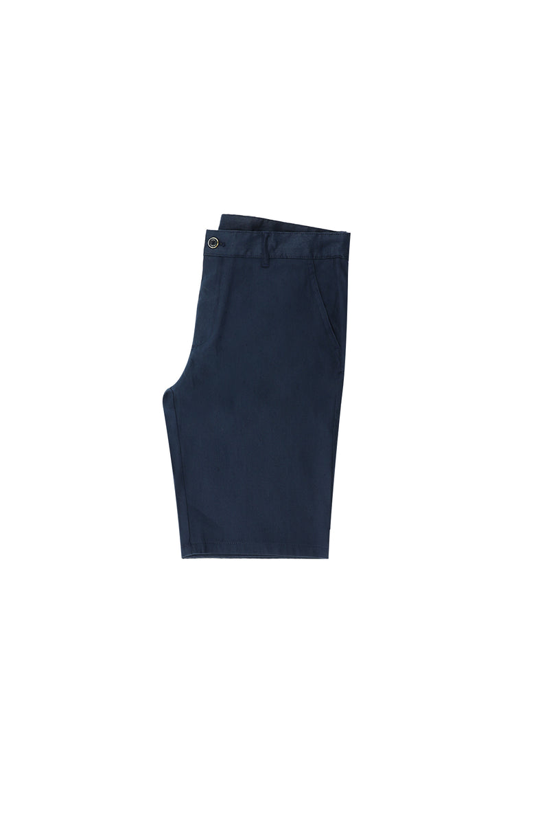 Koyu Lacivert Regular Fit Bermuda Keten Şort