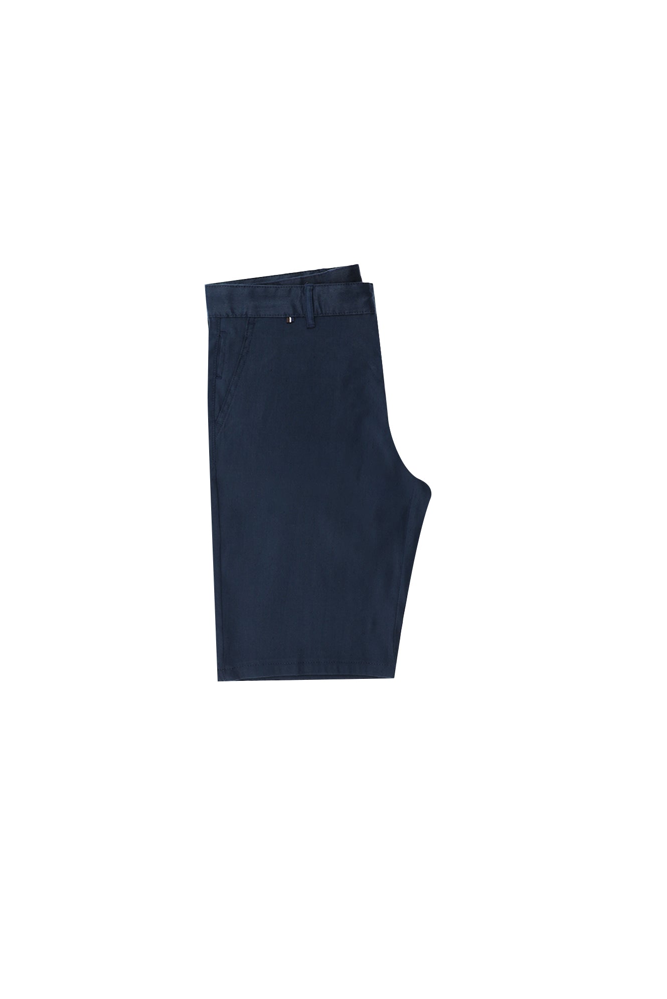 Koyu Lacivert Regular Fit Bermuda Keten Şort