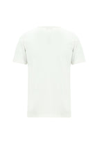 Kırık Beyaz Bisiklet Yaka Regular Fit Baskılı Pamuk T-shirt