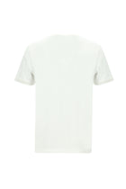 Kırık Beyaz Bisiklet Yaka Regular Fit Desenli Pamuk T-shirt