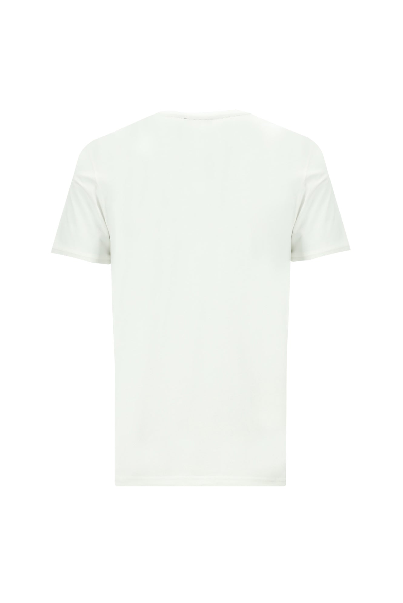 Kırık Beyaz Bisiklet Yaka Regular Fit Baskılı Pamuk T-shirt