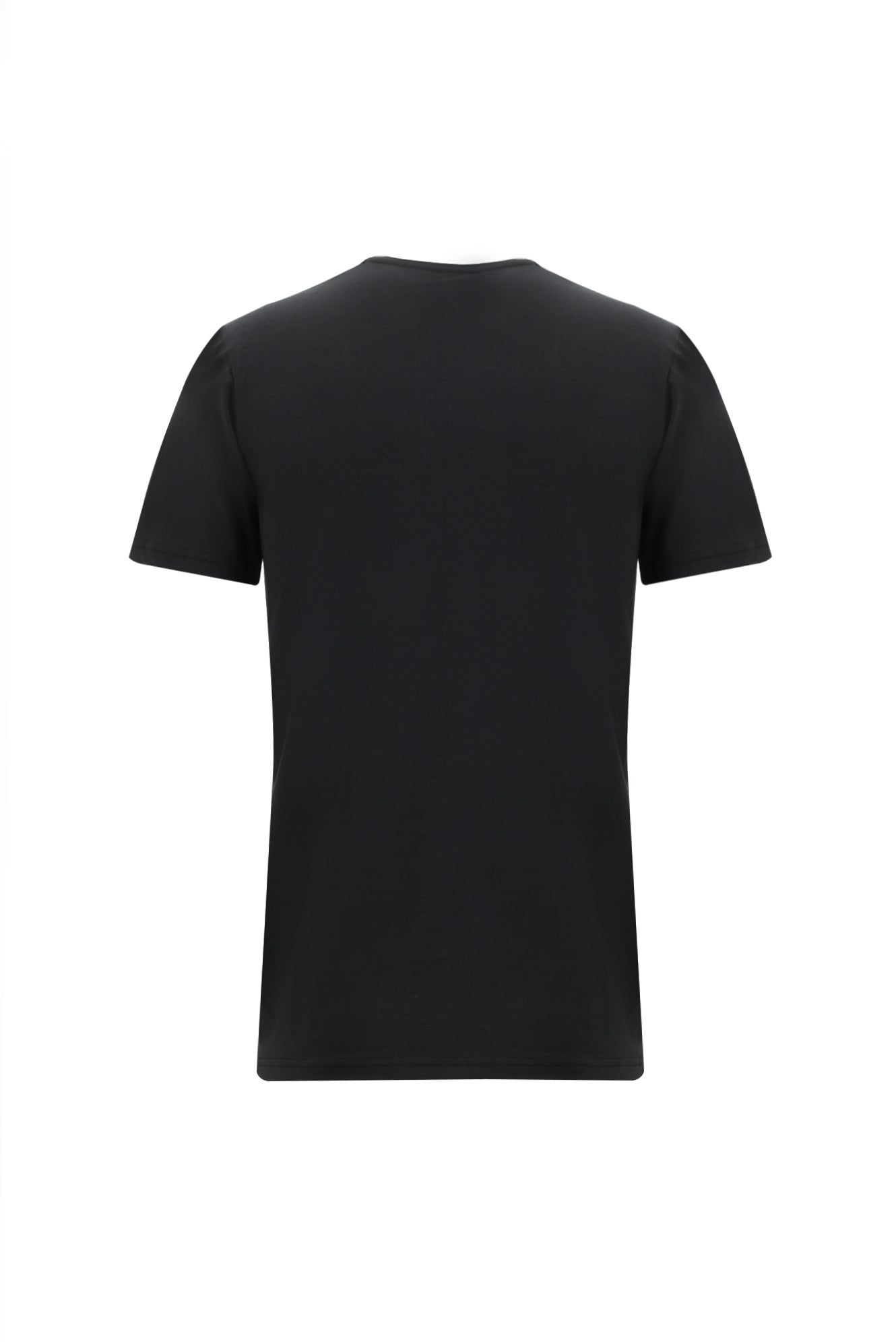 Siyah Bisiklet Yaka Slim Fit Dar Kesim T-shirt
