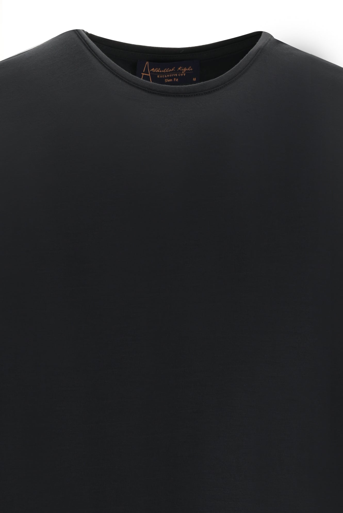 Siyah Bisiklet Yaka Slim Fit Dar Kesim T-shirt