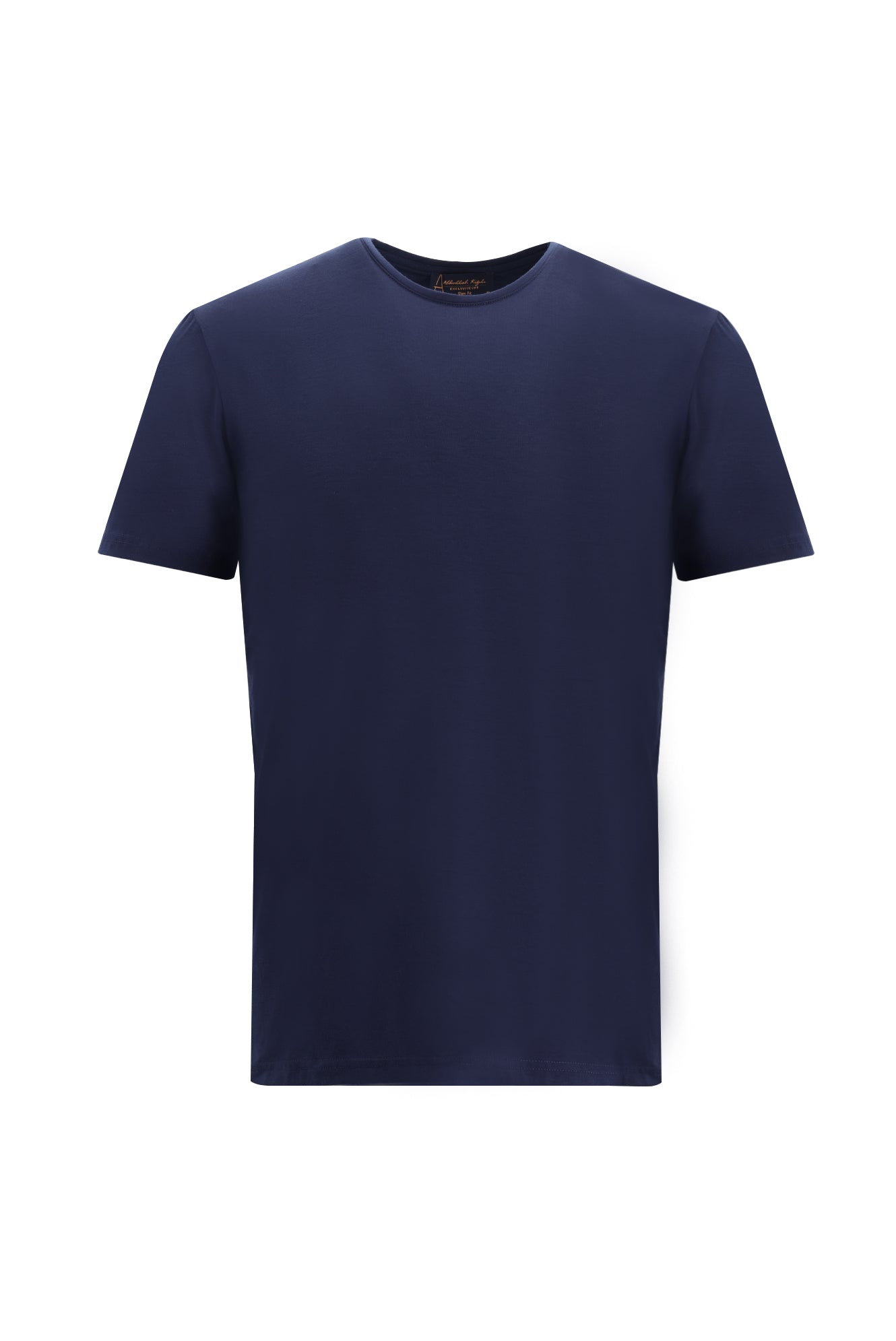 Siyah Lacivert Bisiklet Yaka Slim Fit Dar Kesim T-shirt