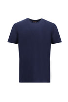 Siyah Lacivert Bisiklet Yaka Slim Fit Dar Kesim T-shirt