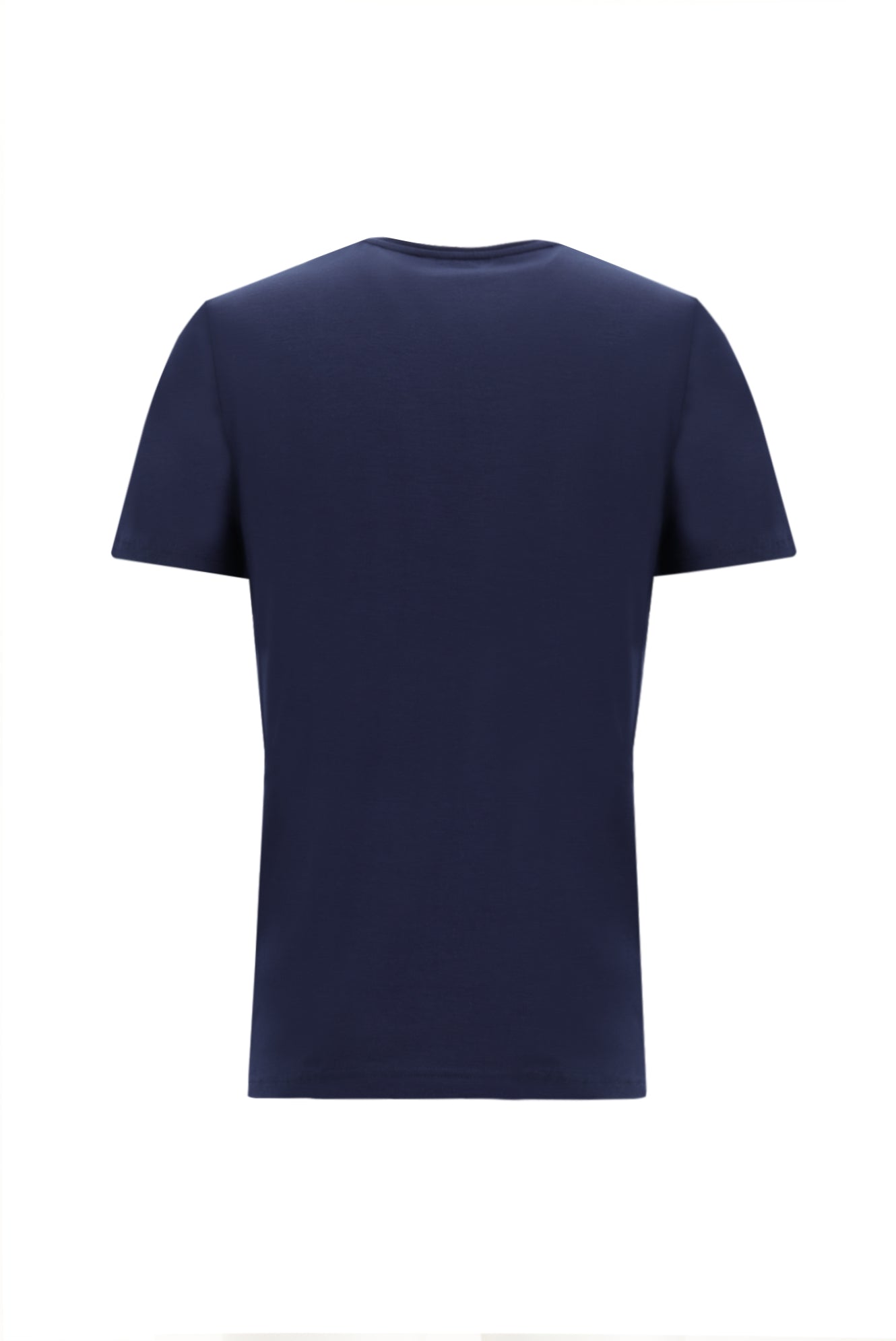 Siyah Lacivert Bisiklet Yaka Slim Fit Dar Kesim T-shirt