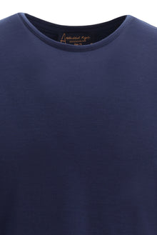 Siyah Lacivert Bisiklet Yaka Slim Fit Dar Kesim T-shirt