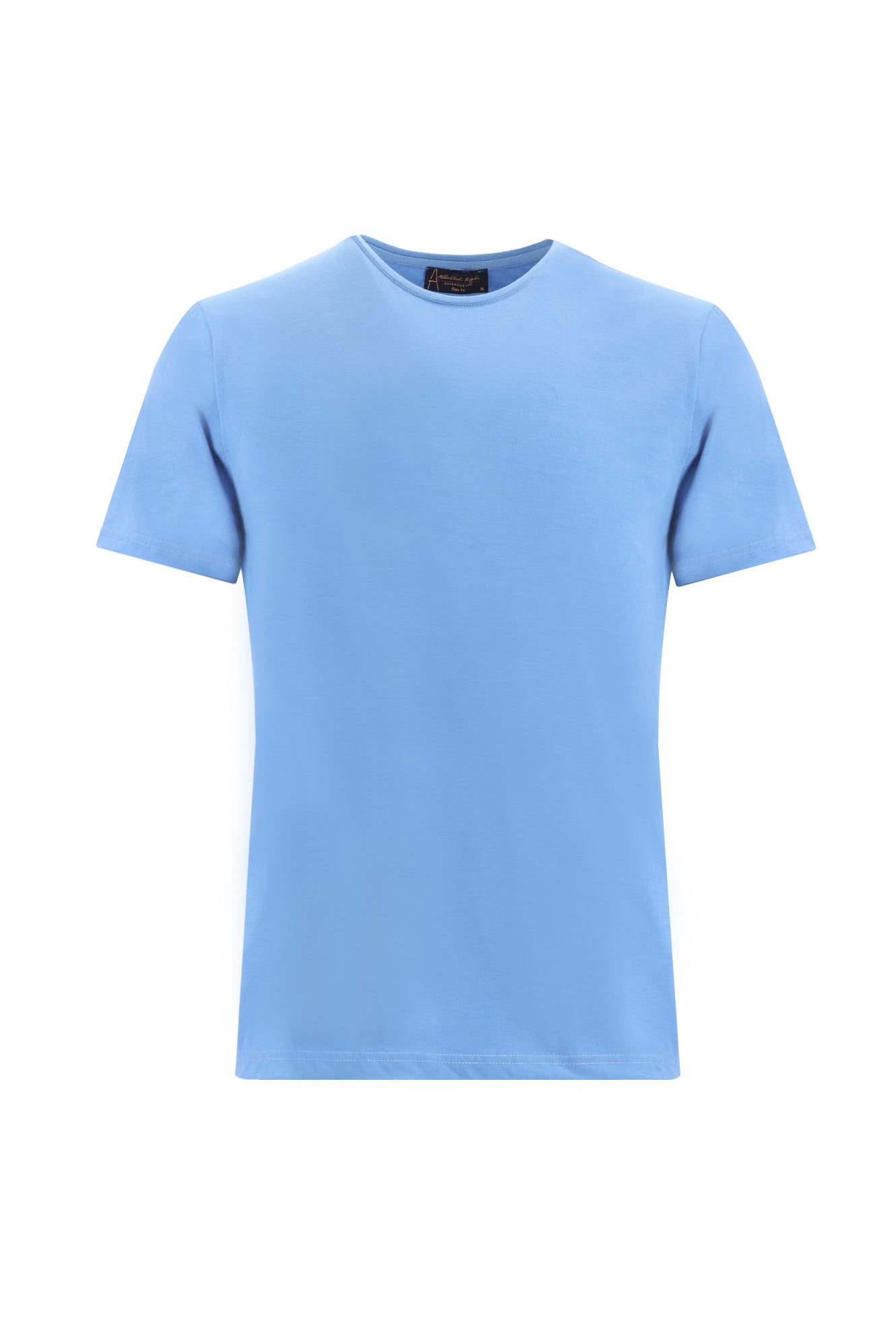 Havacı Mavi Bisiklet Yaka Slim Fit Dar Kesim T-shirt