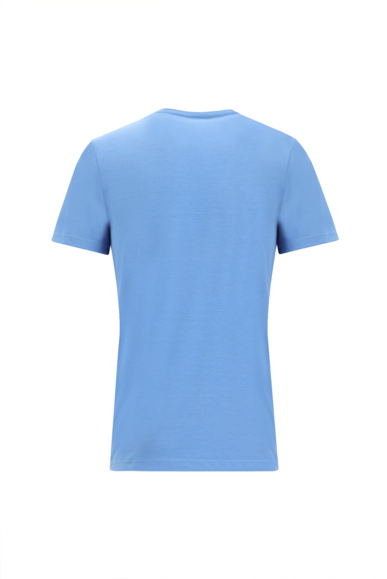 Havacı Mavi Bisiklet Yaka Slim Fit Dar Kesim T-shirt