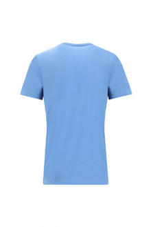 Havacı Mavi Bisiklet Yaka Slim Fit Dar Kesim T-shirt