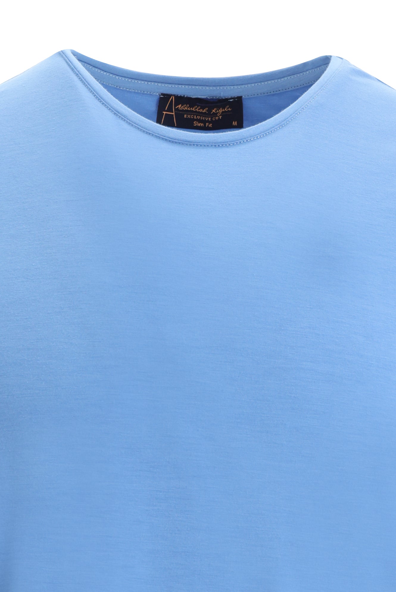 Havacı Mavi Bisiklet Yaka Slim Fit Dar Kesim T-shirt