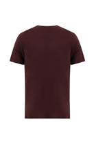 Koyu Bordo Bisiklet Yaka Slim Fit Dar Kesim T-shirt