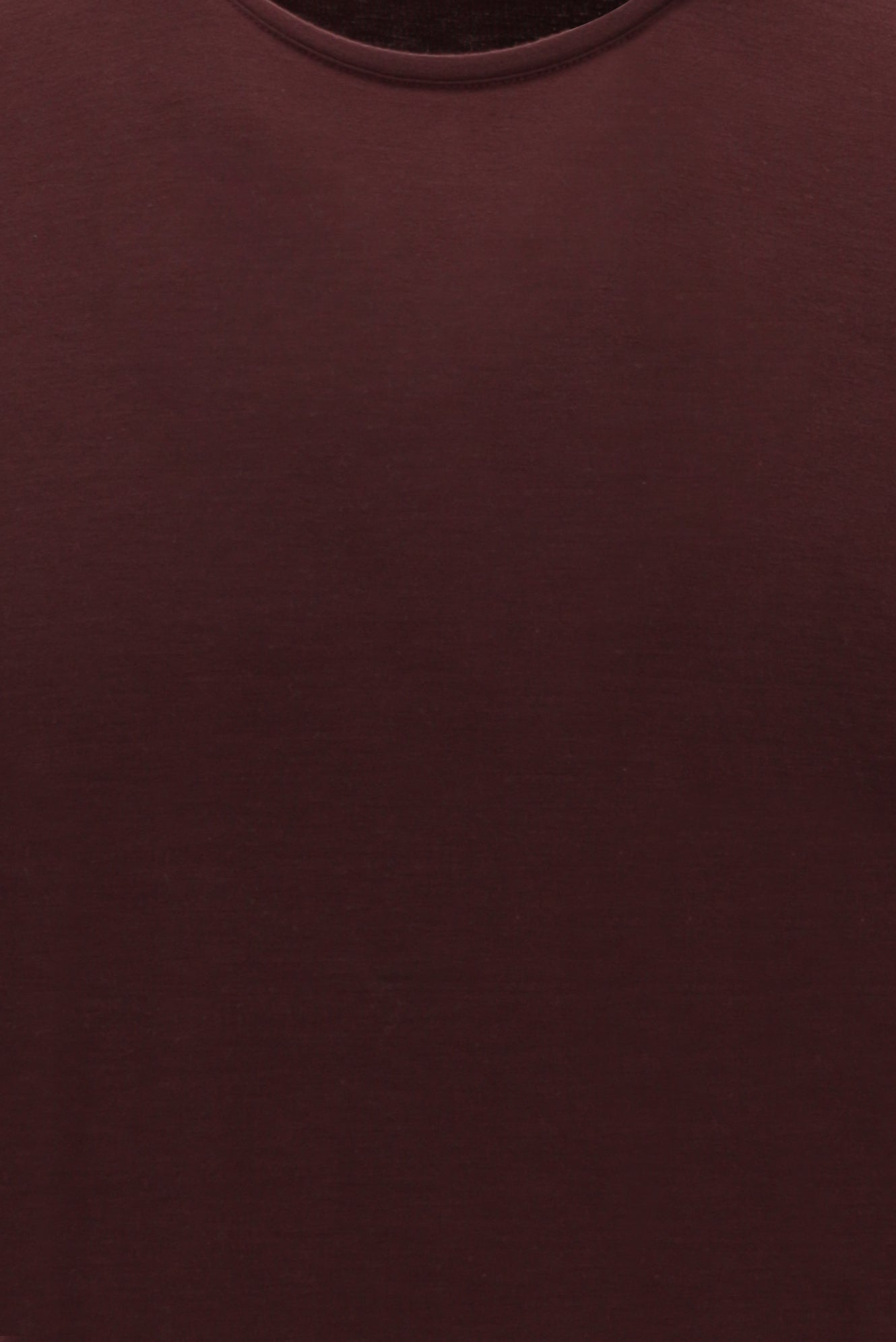 Koyu Bordo Bisiklet Yaka Slim Fit Dar Kesim T-shirt