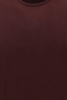 Koyu Bordo Bisiklet Yaka Slim Fit Dar Kesim T-shirt