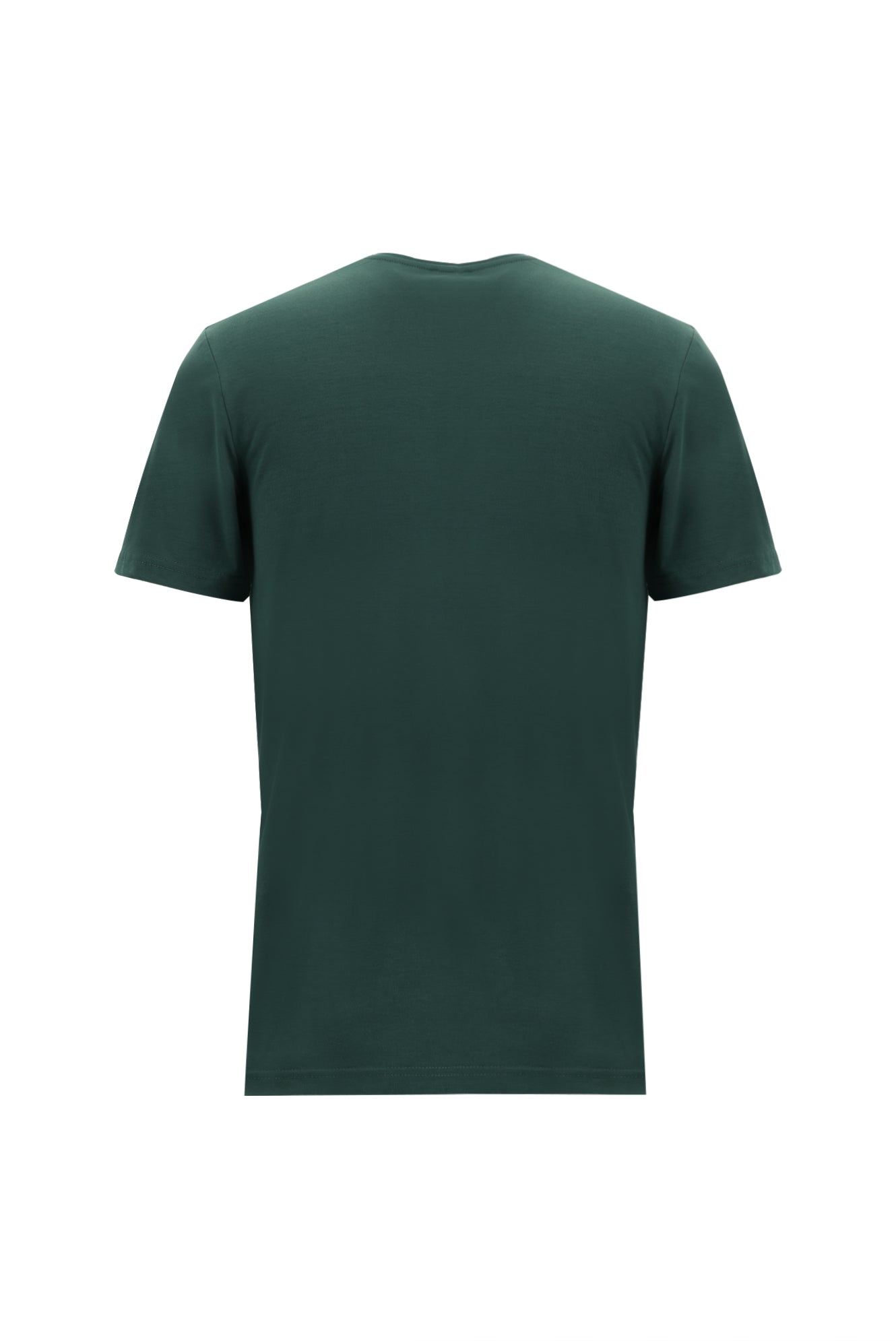 Koyu Yeşil Bisiklet Yaka Slim Fit Dar Kesim T-shirt