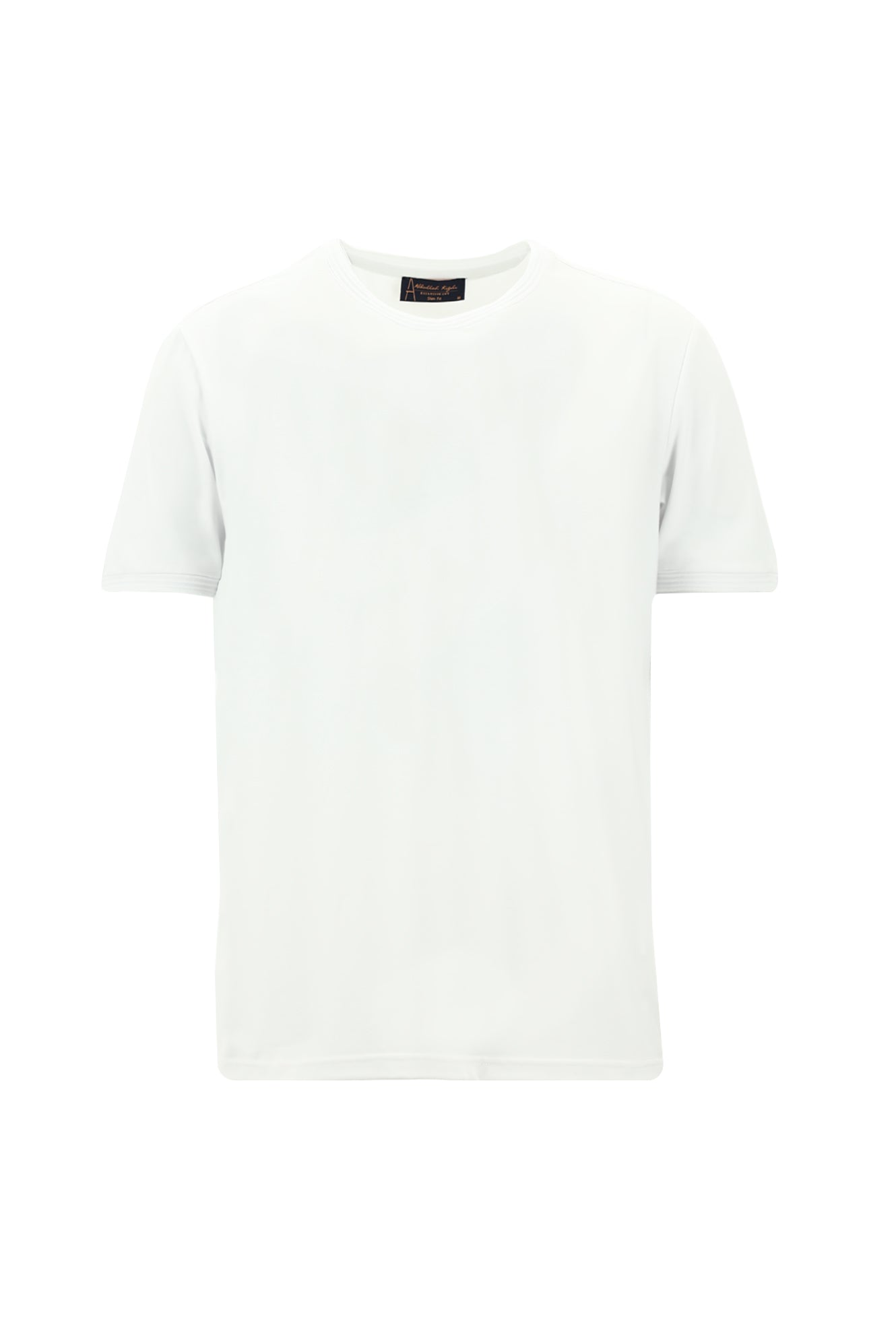 Beyaz Bisiklet Yaka Slim Fit Dar Kesim T-shirt