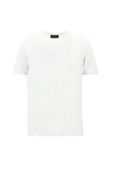 Beyaz Bisiklet Yaka Slim Fit Dar Kesim T-shirt