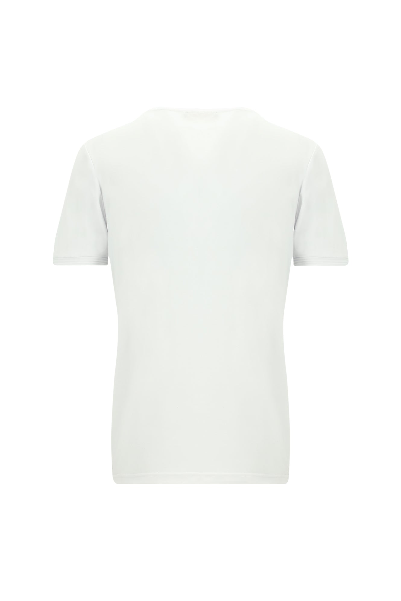 Beyaz Bisiklet Yaka Slim Fit Dar Kesim T-shirt