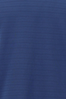 Koyu Mavi  Bisiklet Yaka Slim Fit Dar Kesim Desenli Merserize Pamuk T-shirt